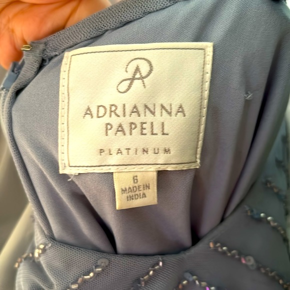 Adrianna Pappel | Art Deco Beaded Blouson Dress in Blue Mist - Picture 12 of 12